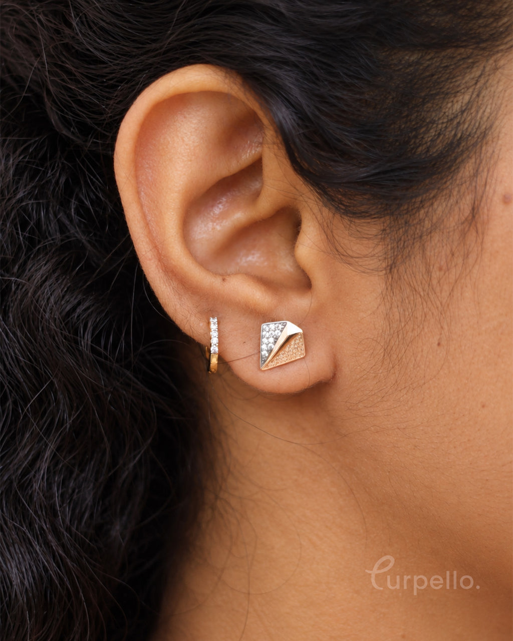 Ziva Xuping Rose Gold Crystal Studs
