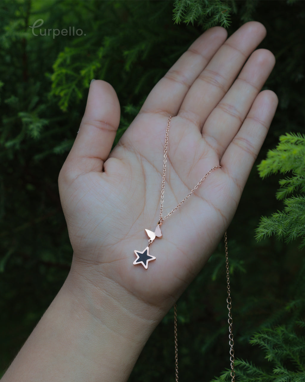 Purpello Star & Butterfly Pendant Chain