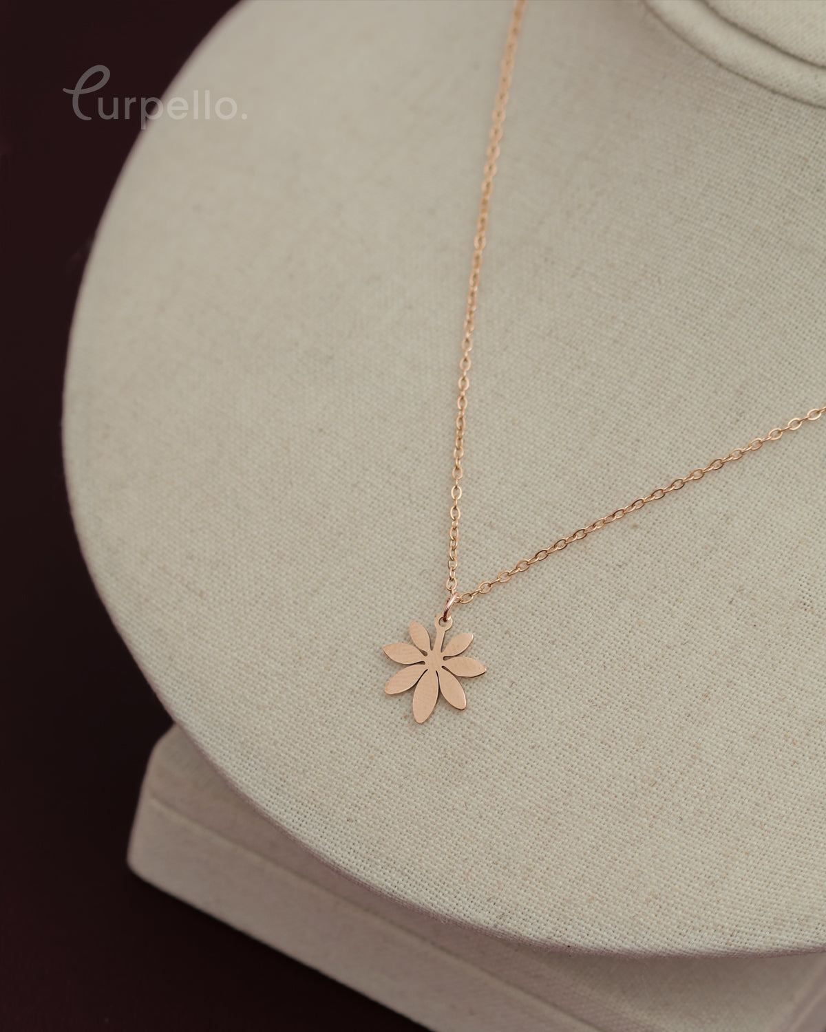 Purpello Floral Charm  Rose Gold Necklace
