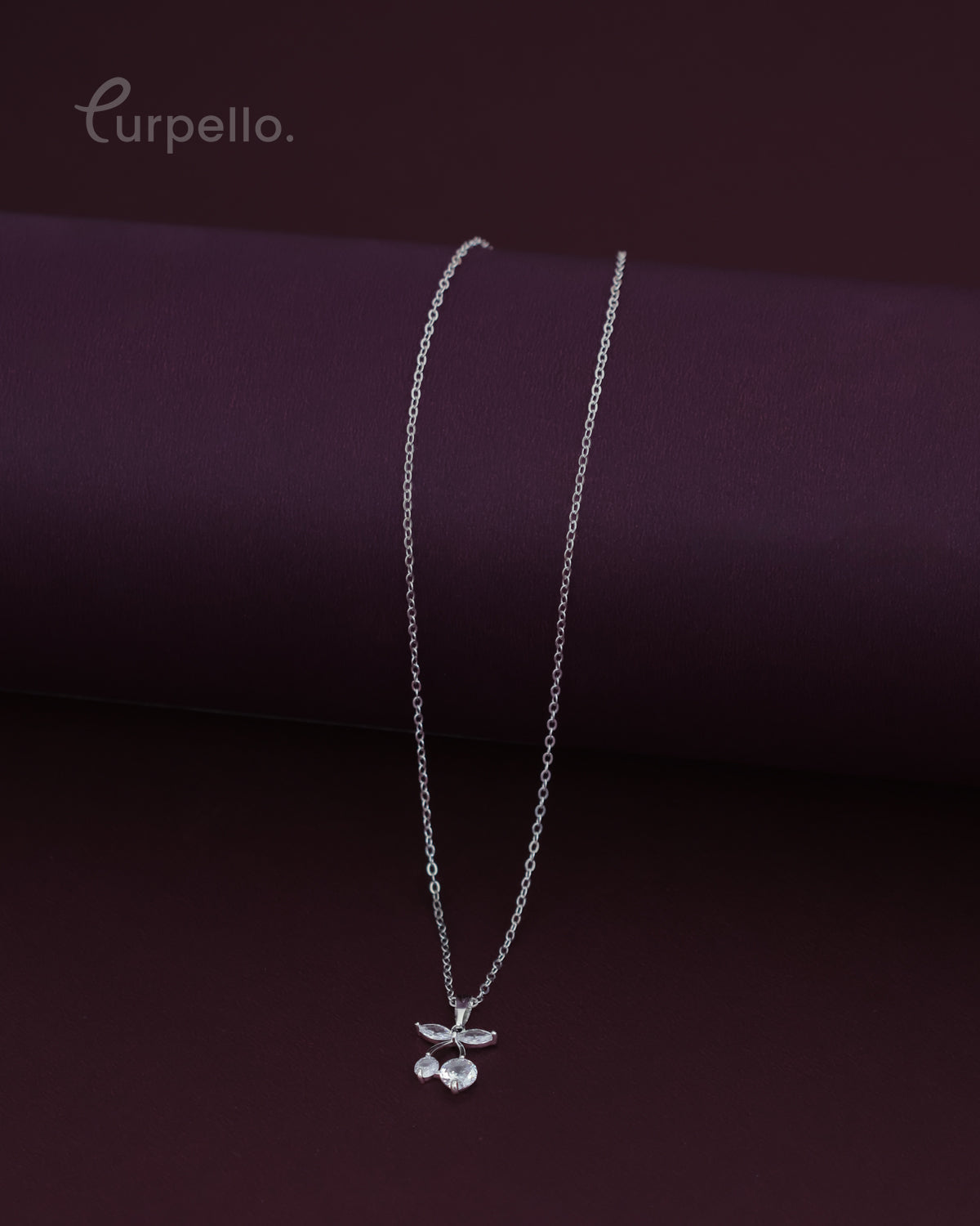 Purpello Cherry Crystal Pendant Chain