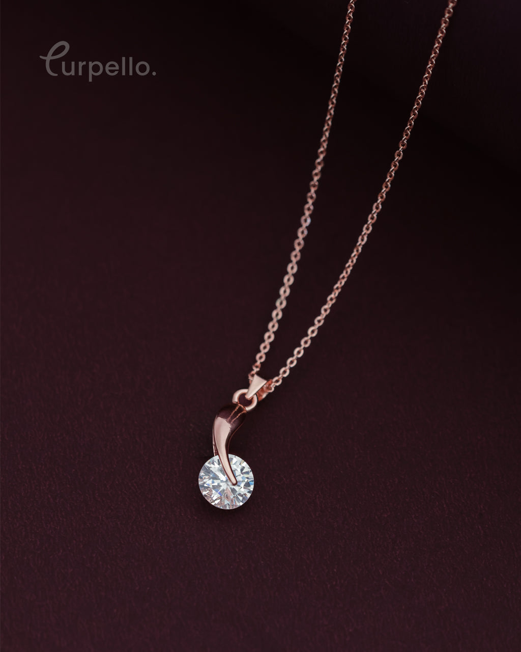 Purpello Crystal Drop Anti-Tarnish Chain & Stud Set