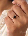 Midnight Love Black Heart Ring