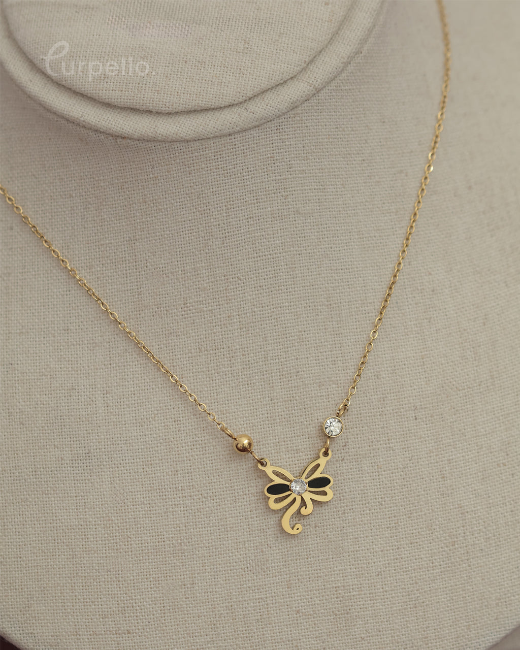 Purpello Elegant Butterfly Charm Anti-Tarnish Chain
