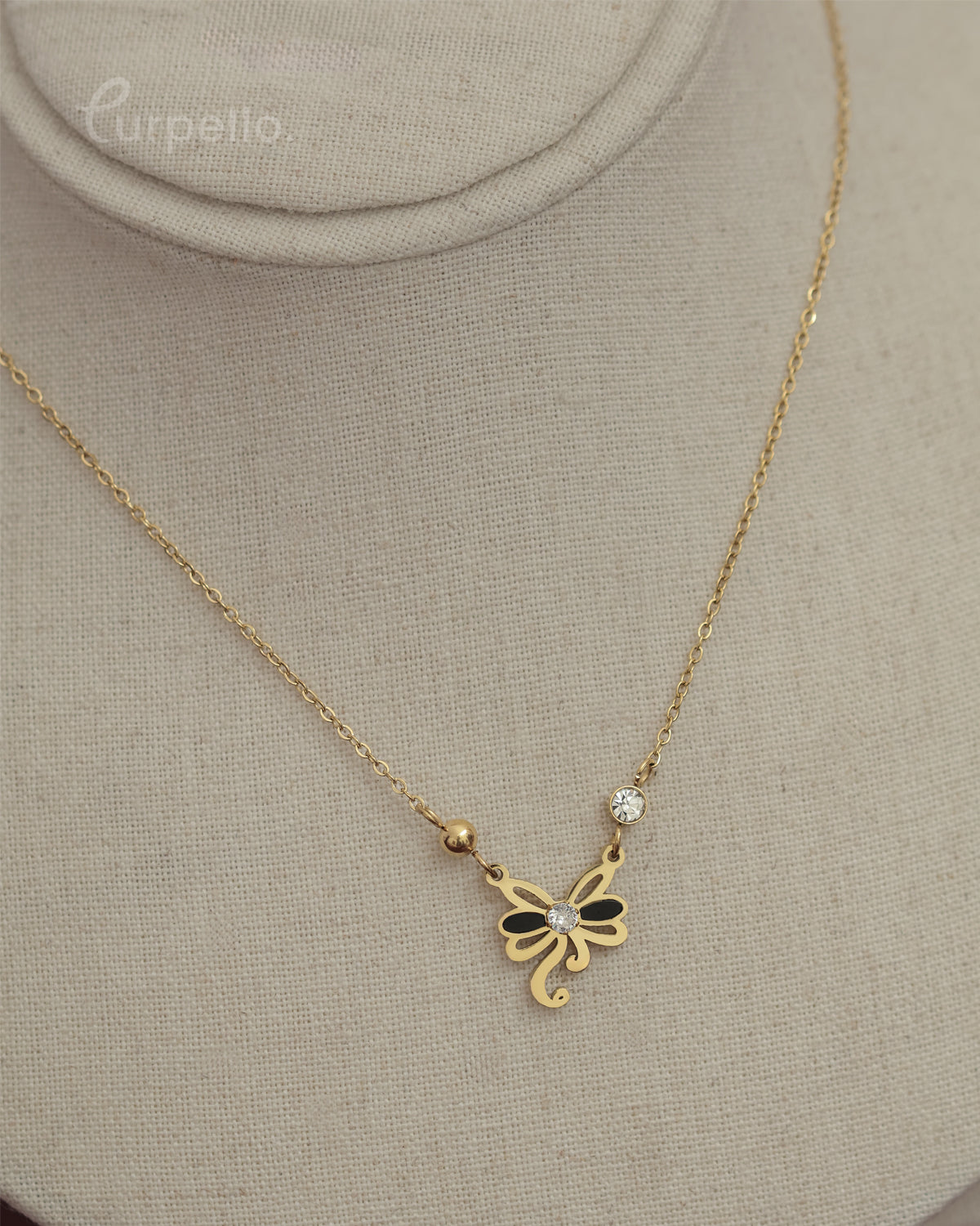 Purpello Elegant Butterfly Charm Anti-Tarnish Chain