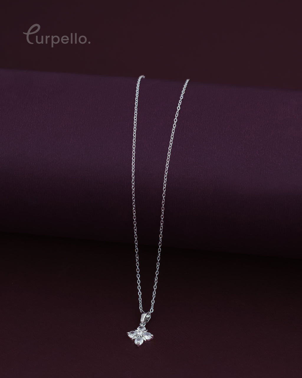 Curpello Crystal Blossom Pendant Chain