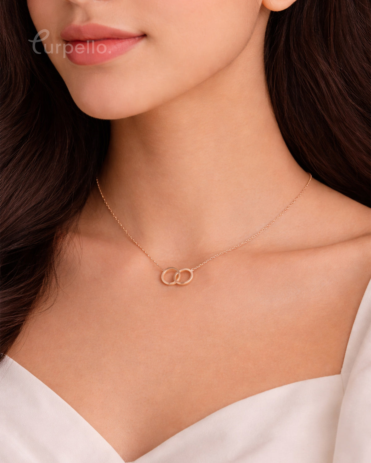 Purpello Interlocking Circles Necklace