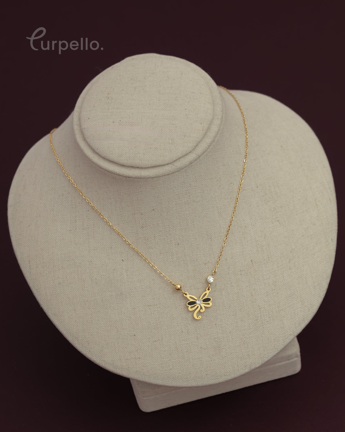Purpello Elegant Butterfly Charm Anti-Tarnish Chain
