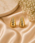 Purpello Premium Gold Dome Stud Earrings