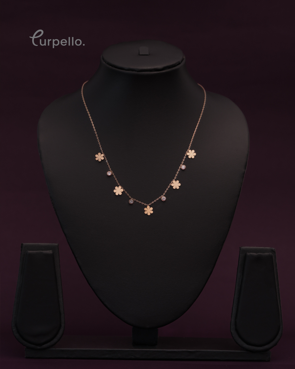 Purpello Luxury Flower Chain Necklace