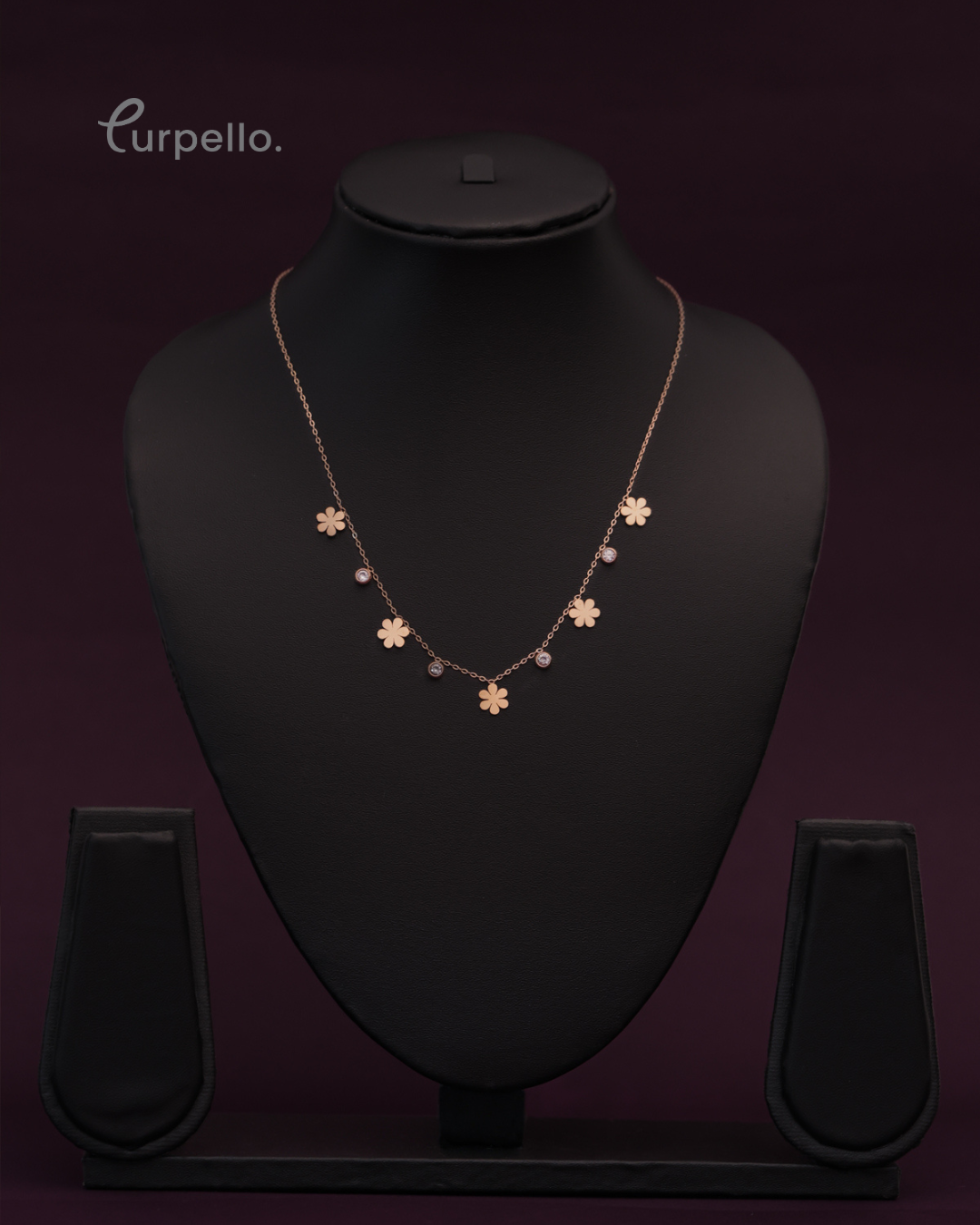 Purpello Luxury Flower Chain Necklace