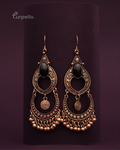 Purpello Antique Black Stone Earring