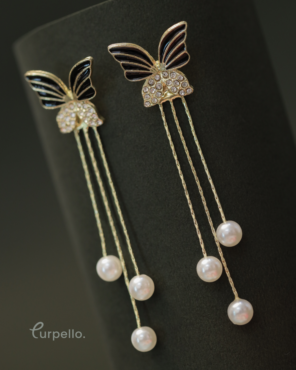 Purpello Butterfly Long Earrings