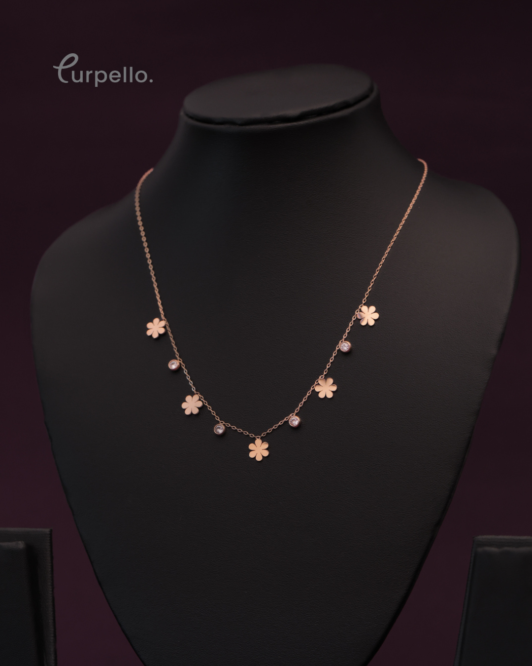 Purpello Luxury Flower Chain Necklace