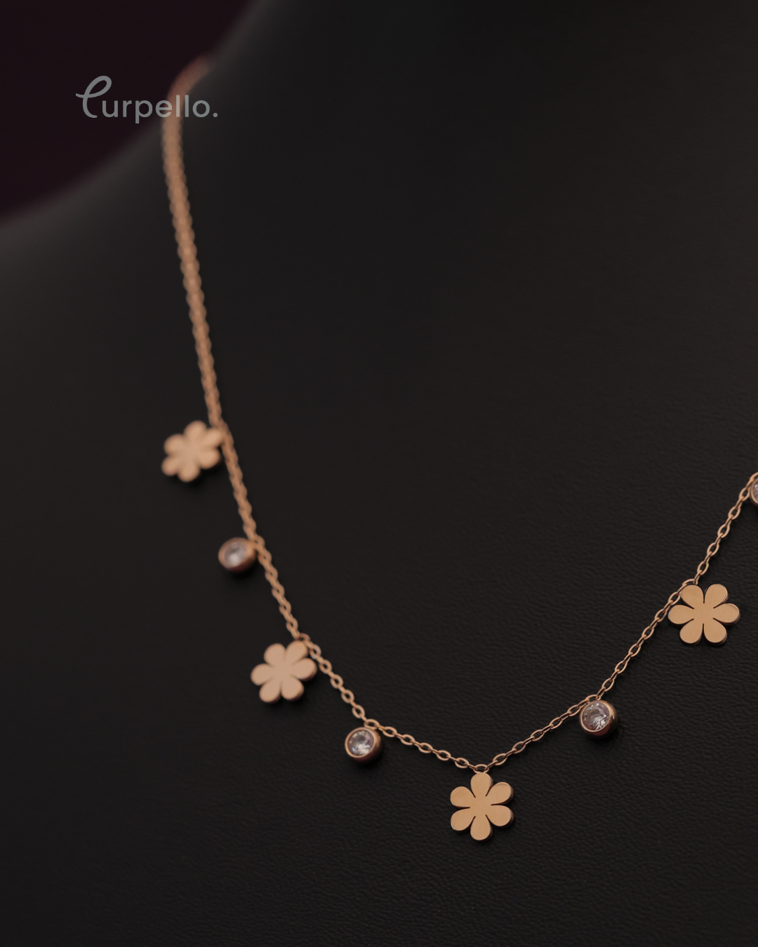 Purpello Luxury Flower Chain Necklace