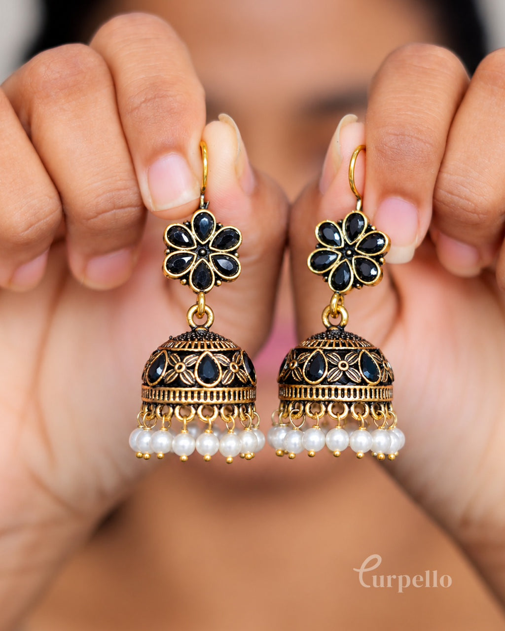Pearlbloom Jhumkas