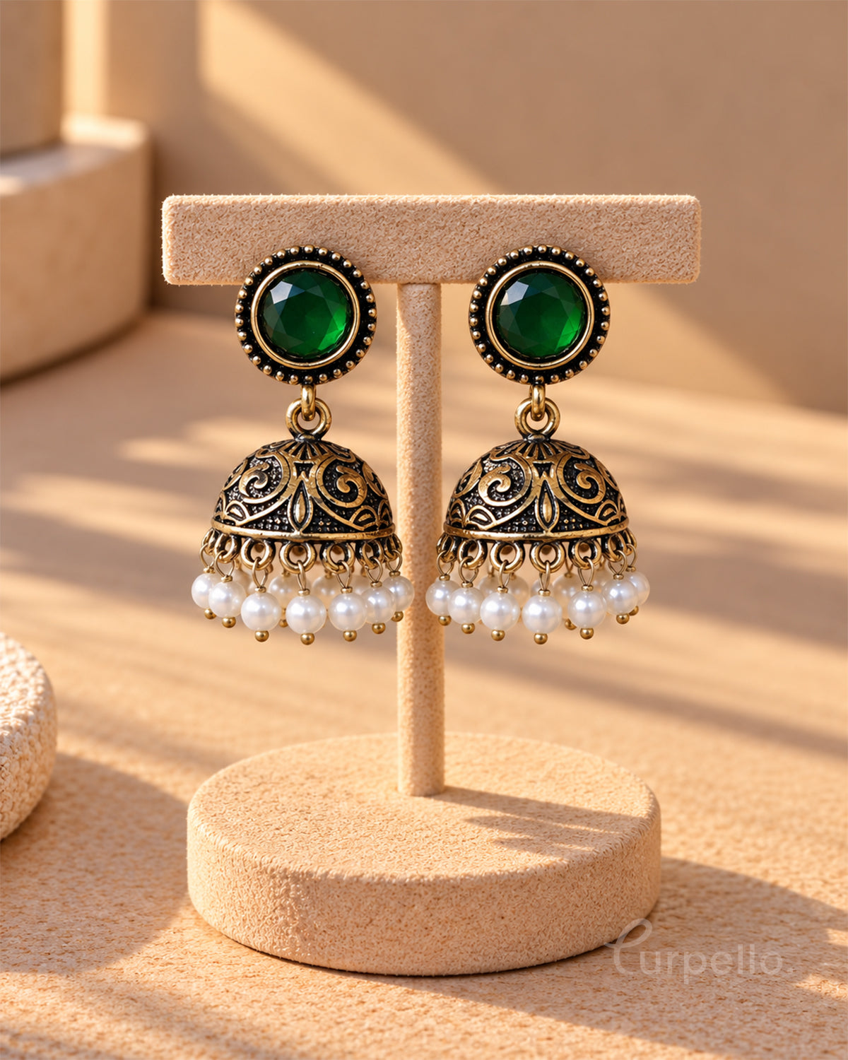 Heritage Antique Jhumka Earrings