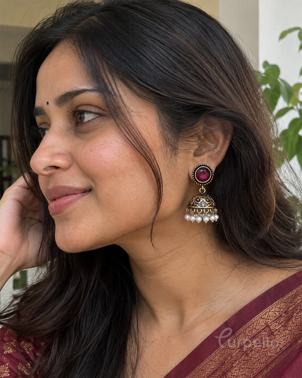 Heritage Antique Jhumka Earrings