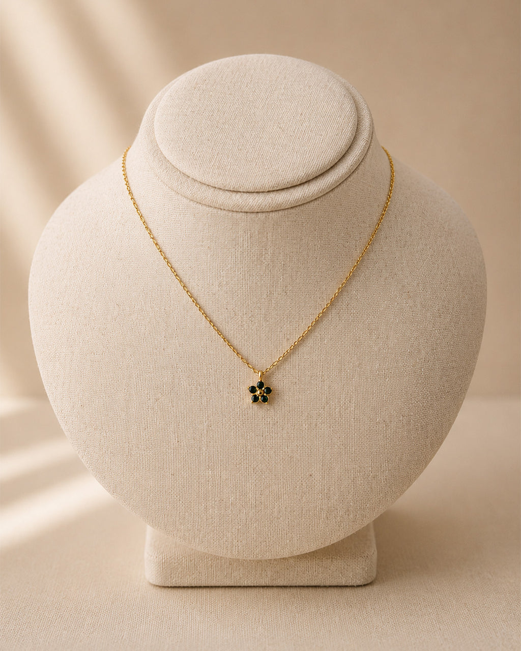 Emerald Bloom Pendant Necklace