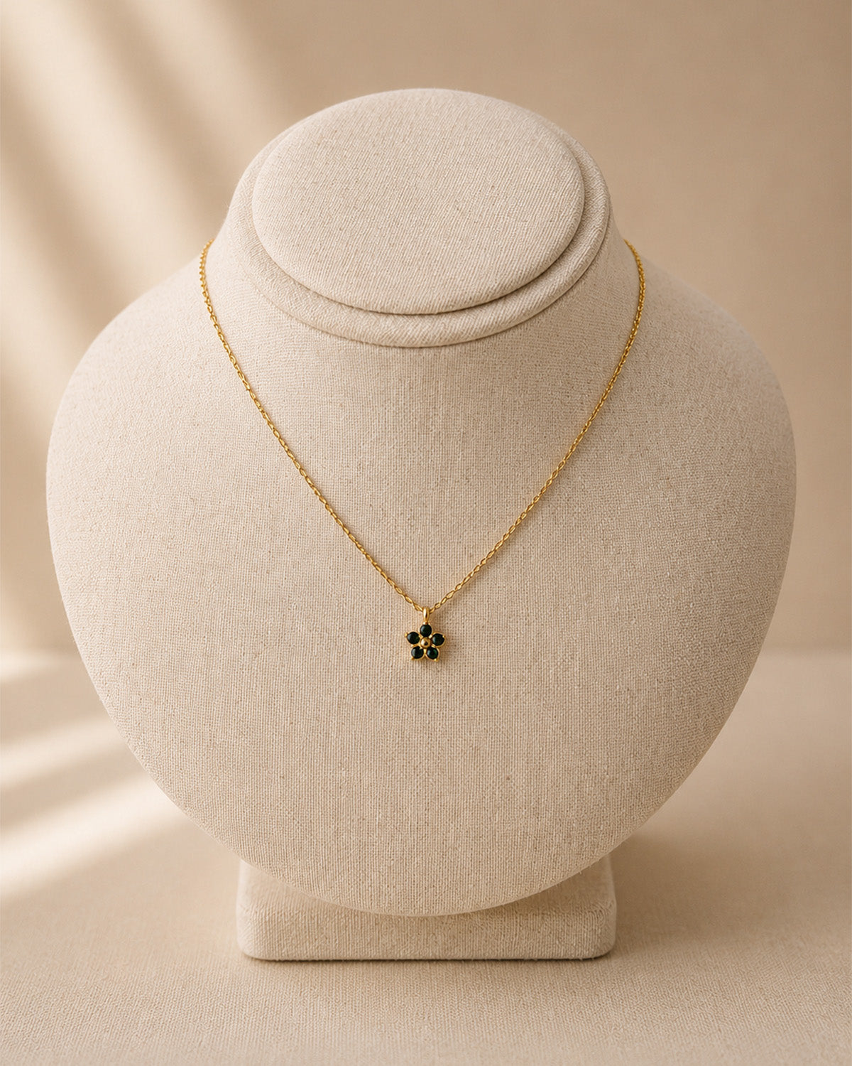 Emerald Bloom Pendant Necklace