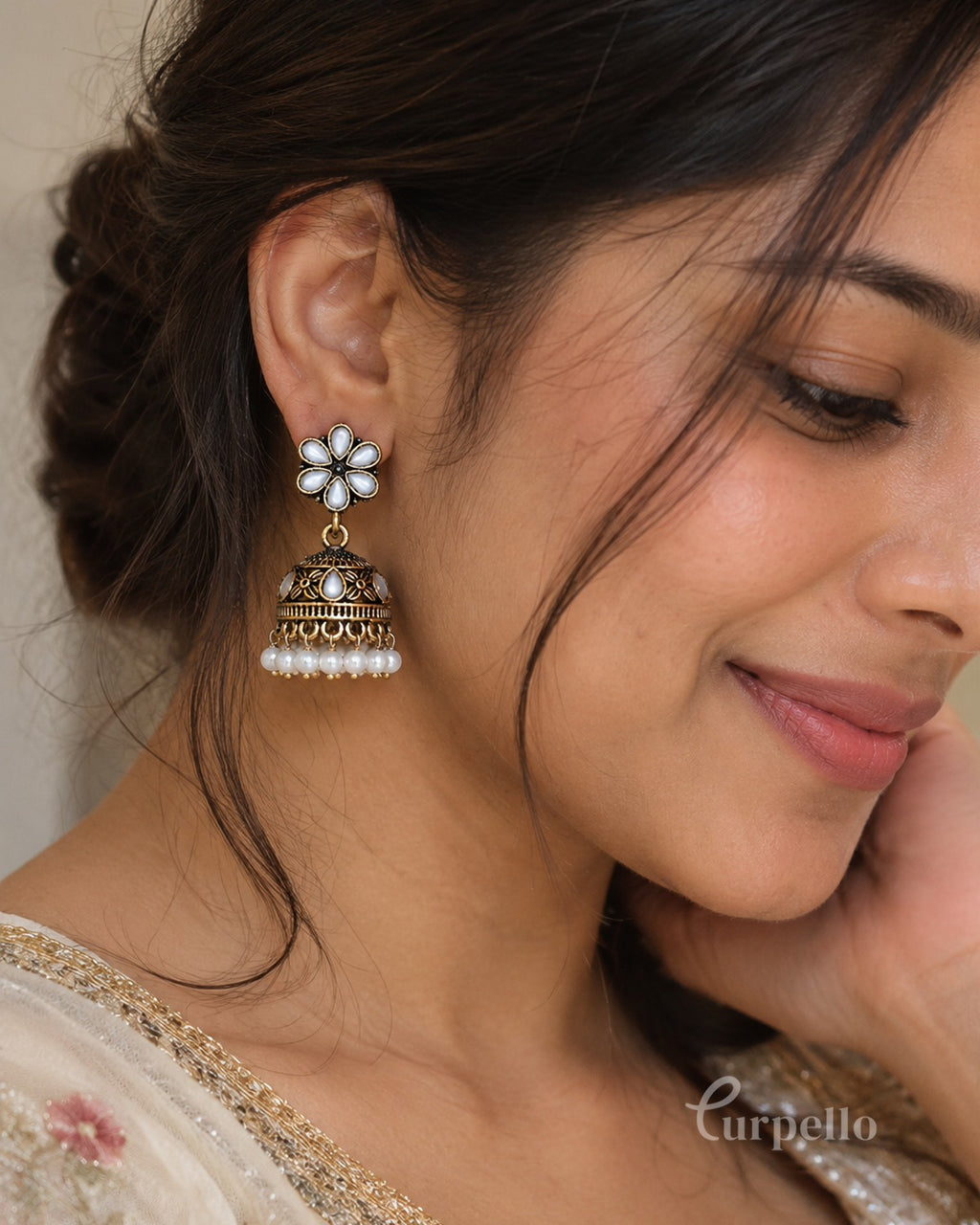 Pearlbloom Jhumkas