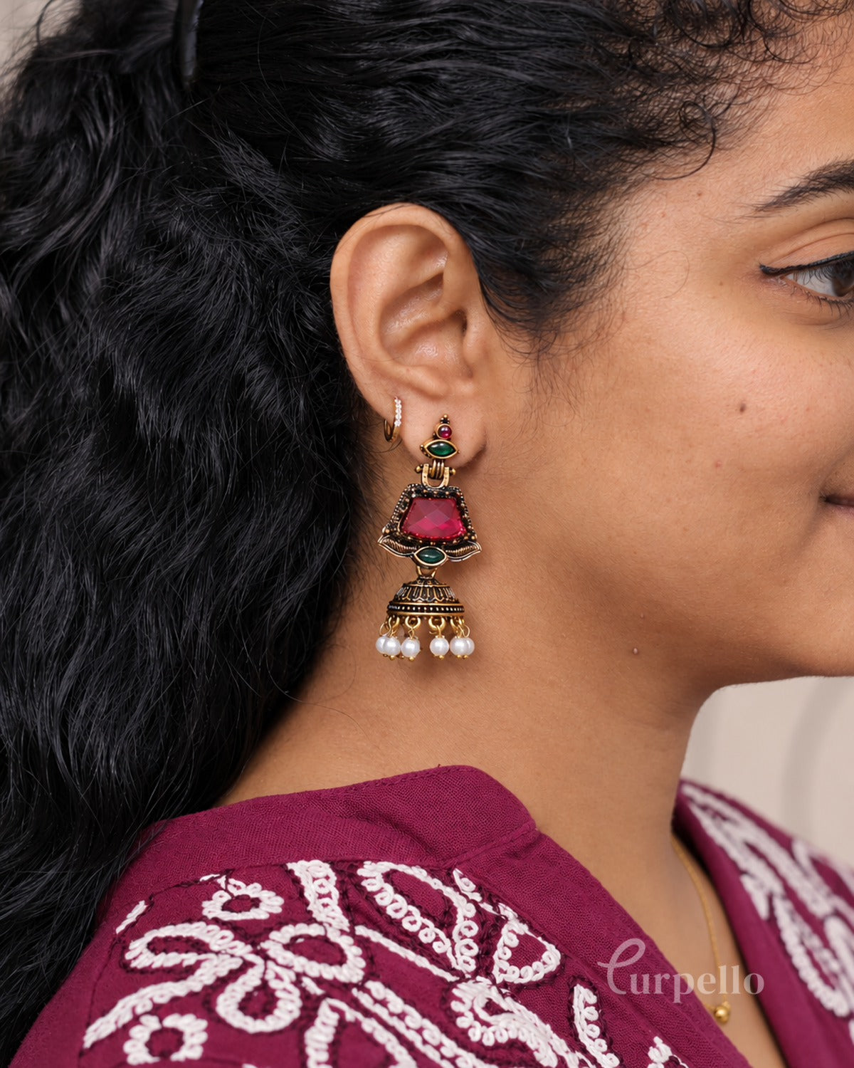 Ruby Raaga Jhumka