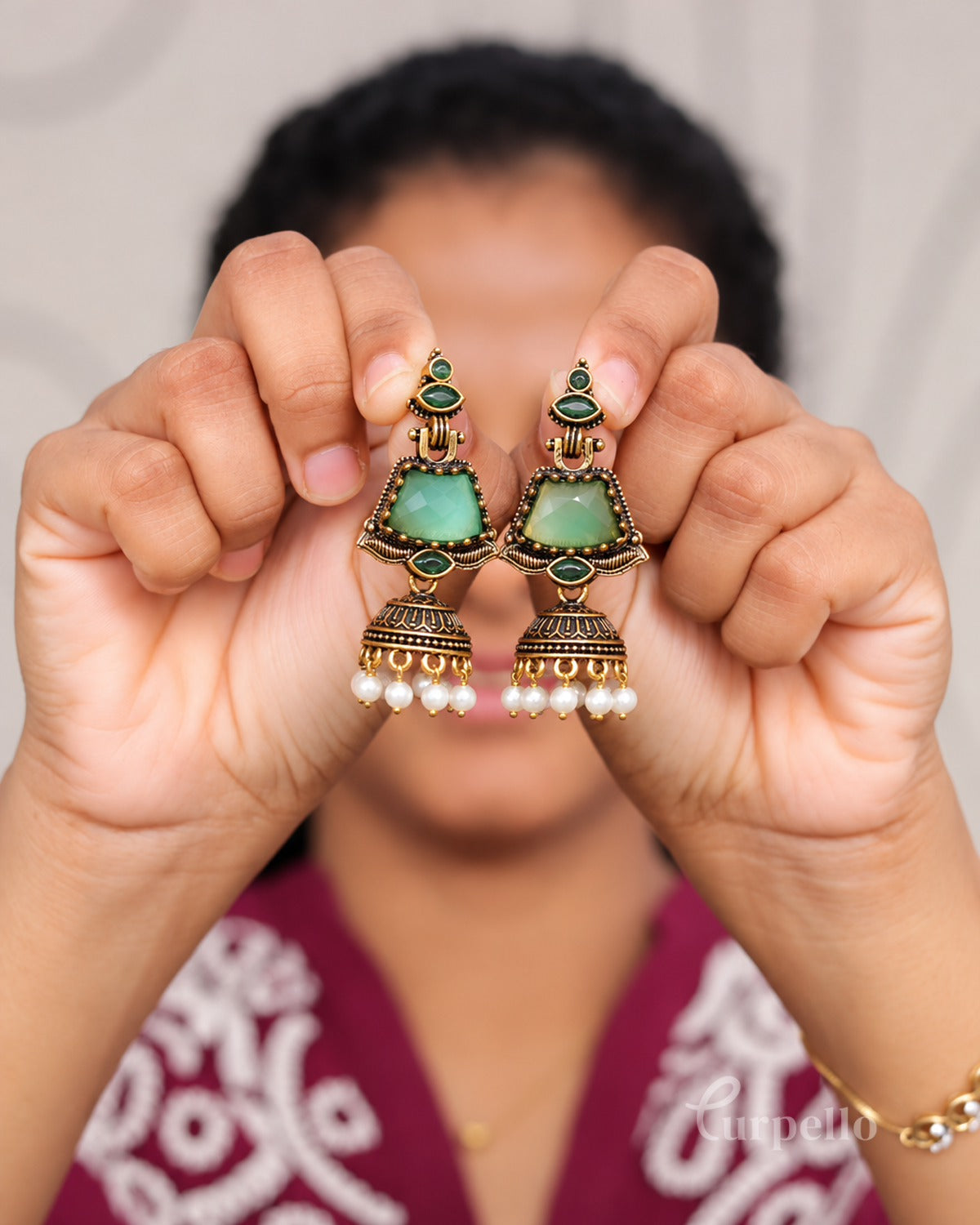 Ruby Raaga Jhumka
