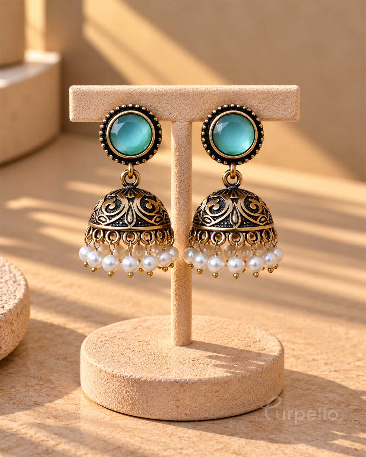 Heritage Antique Jhumka Earrings