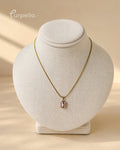Purpello Baby Pink Geometric Pendant Chain