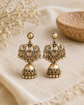 Purpello Traditional Jhumka Dangle Earrings with Bead Drops