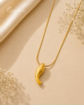 Purpello Minimalist Fish Gold Pendant Necklace