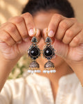 Vintage Oxidised Jhumka Earrings