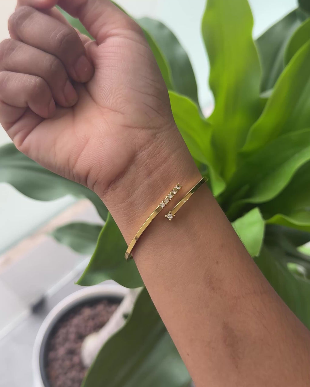 Celeste Spark Anti-Tarnish Cuff Bracelet